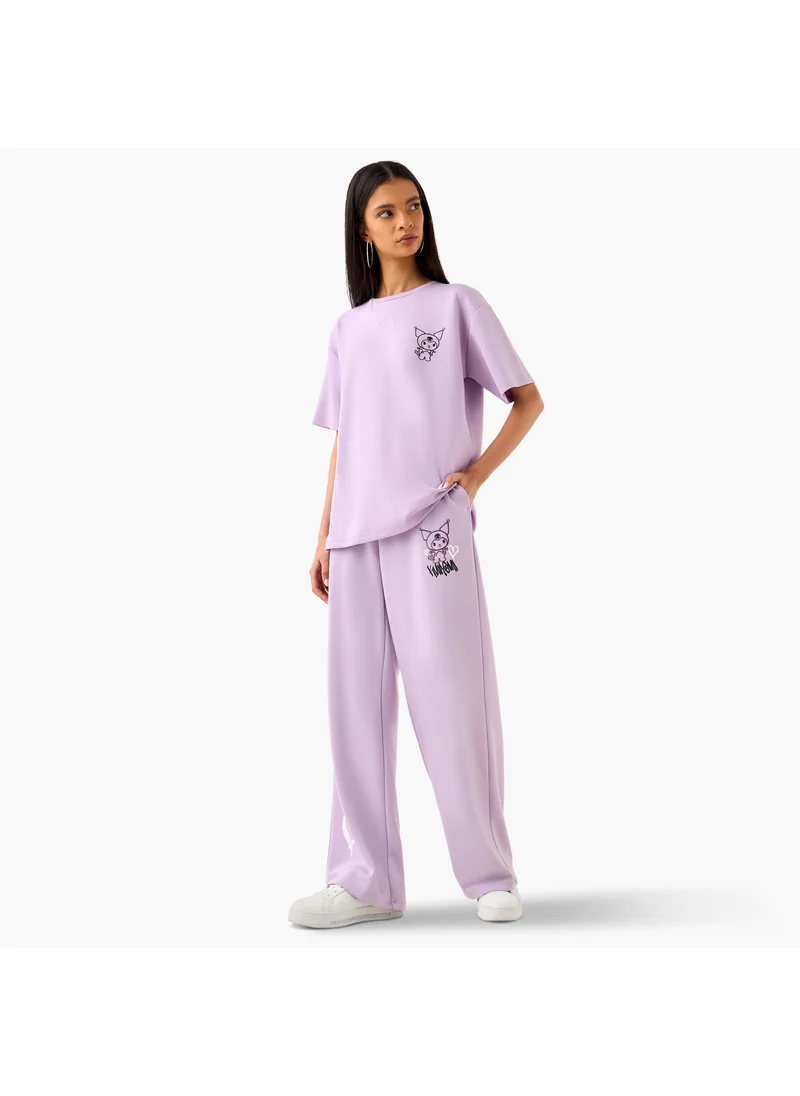اس بي كاركترز Kuromi Print Track Pants with Elasticated Waistband and Pockets