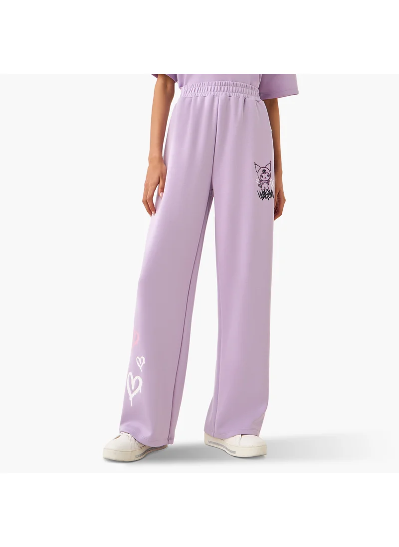 اس بي كاركترز Kuromi Print Track Pants with Elasticated Waistband and Pockets