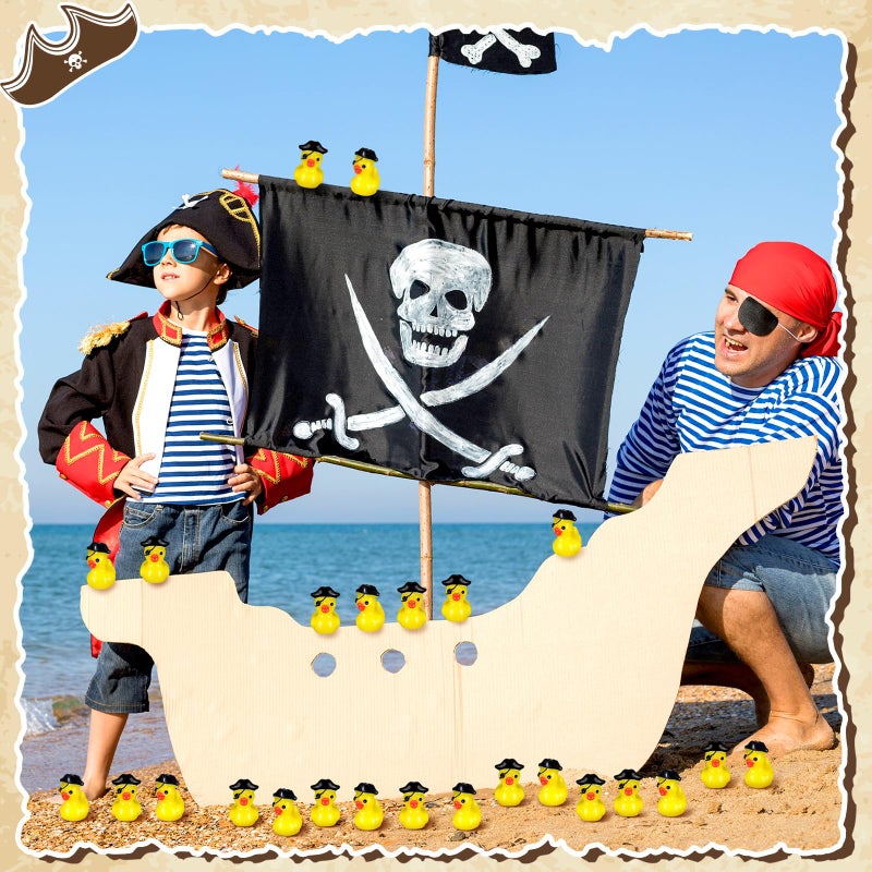 Arrowbash 100 Pcs Halloween Mini Resin Pirate Ducks Tiny Duck Bulk Mini Resin Figurine Miniature Figures Duckies for Halloween Party Decoration Garden Landscape Micro Decor Adults DIY Crafting - Image 2