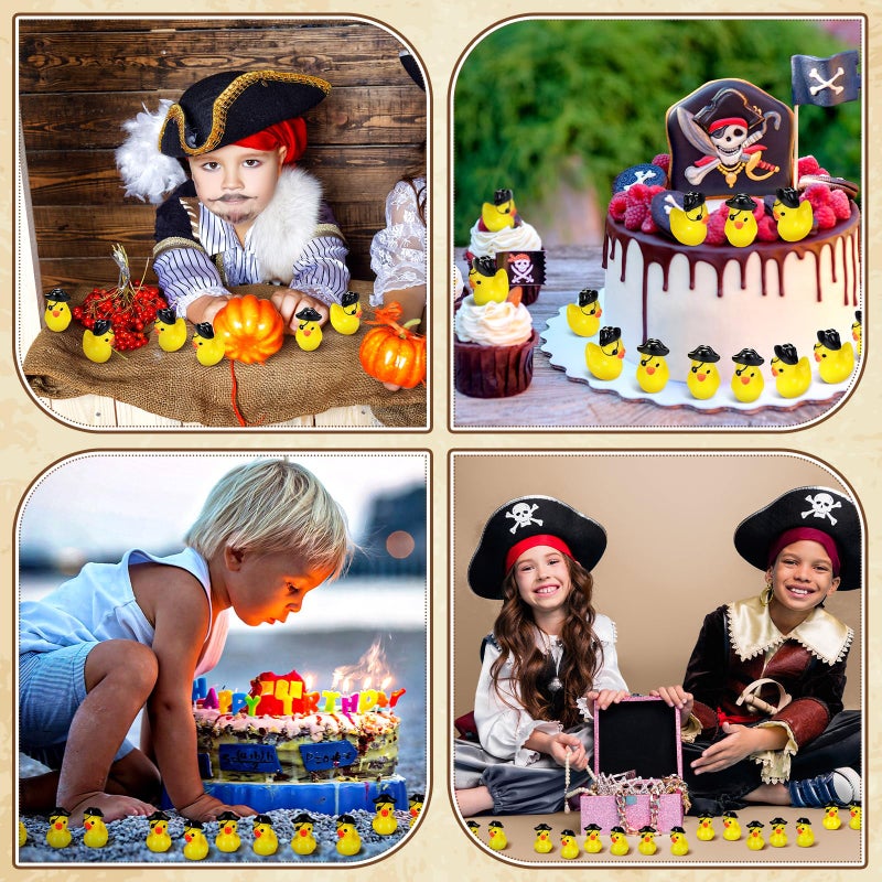 Arrowbash 100 Pcs Halloween Mini Resin Pirate Ducks Tiny Duck Bulk Mini Resin Figurine Miniature Figures Duckies for Halloween Party Decoration Garden Landscape Micro Decor Adults DIY Crafting - Image 3