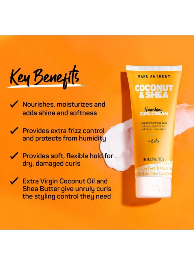 MARC ANTHONY 100% Extra Virgin Coconut Oil & Shea Butter Curl Cream, 175 Ml - Image 2