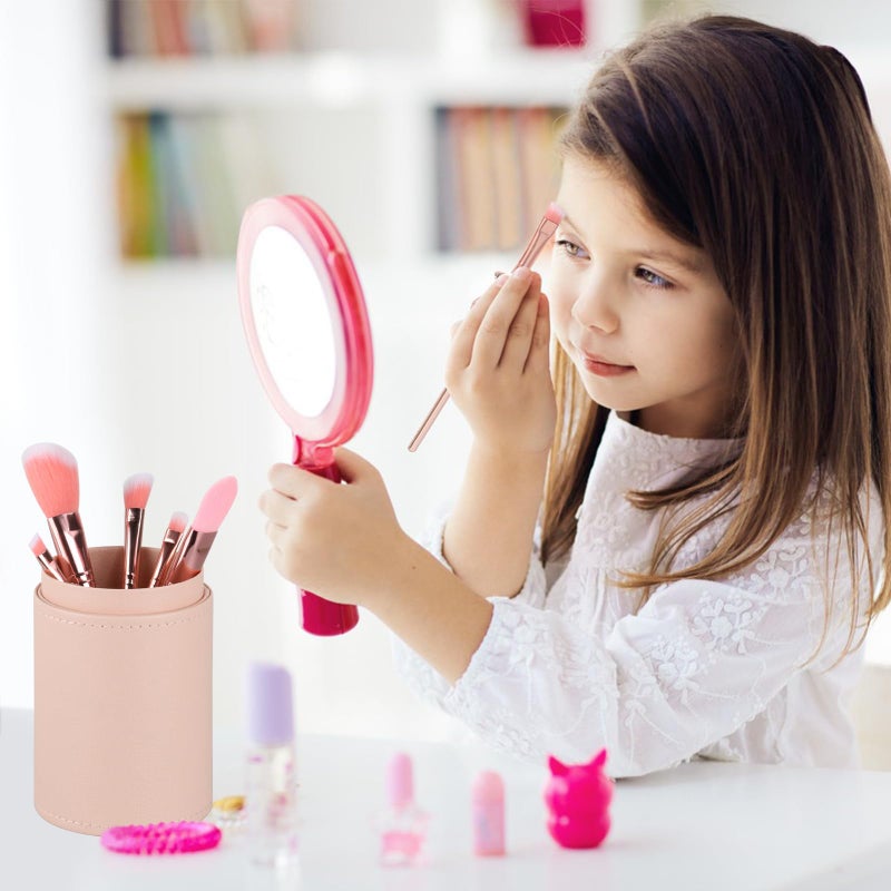 Wechip Stich Makeup Brushes Set, WeChip Anime Stich Make Up Brush Set Collection, Stich Stuff for Girls Women - 5pcs Pink - Image 2