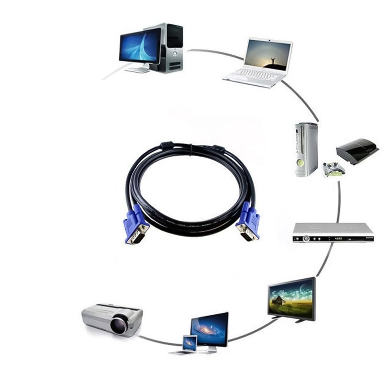 1 5m VGA Cable for Computer to Monitor Long Lasting Signal Stability TV Connection - Image 3
