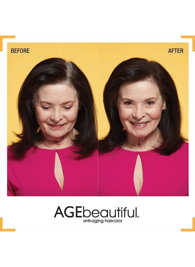 AGE beautiful رذاذ لون الشعر لتغطية الجذور من AGEbeautiful | خافي رمادي للتصحيح | تغطية مؤقتة | بني رمادي متوسط | 2 أونصة سائلة - Image 5