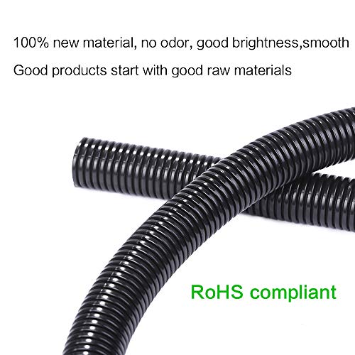 Alex Tech 50ft - 1/2 inch Split Wire Loom Tubing - Black - Image 2