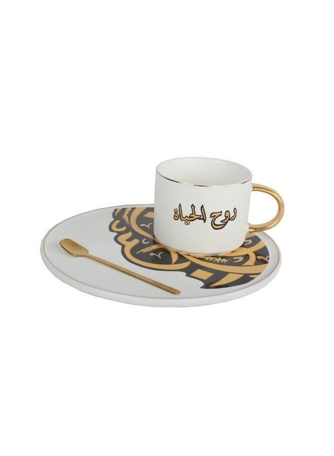 أكواب وصحون سيراميك عالية الجودة على الطراز الروسي لتناول الإفطار وشاي بعد الظهر - Image 1