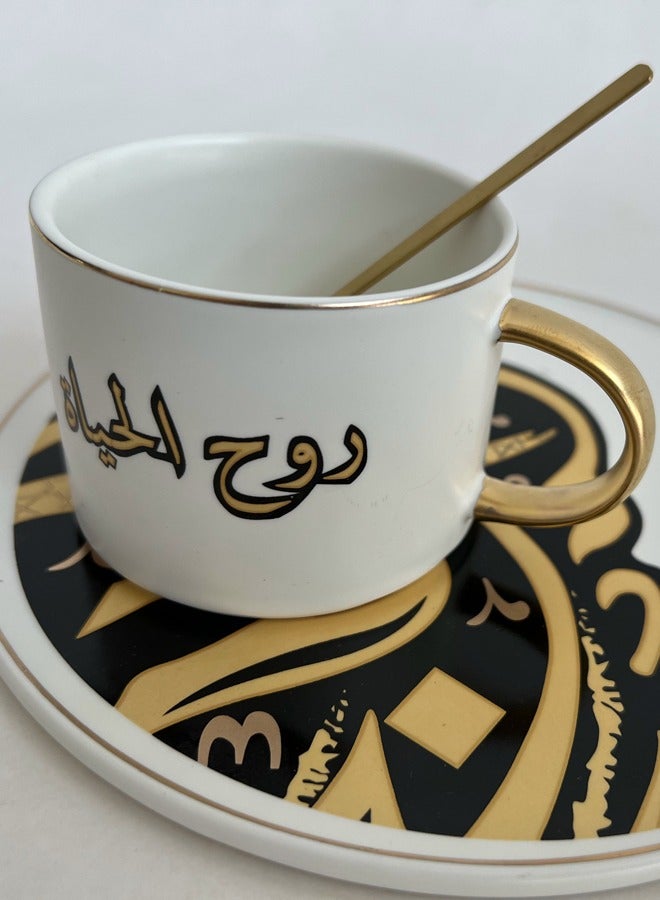 أكواب وصحون سيراميك عالية الجودة على الطراز الروسي لتناول الإفطار وشاي بعد الظهر - Image 5
