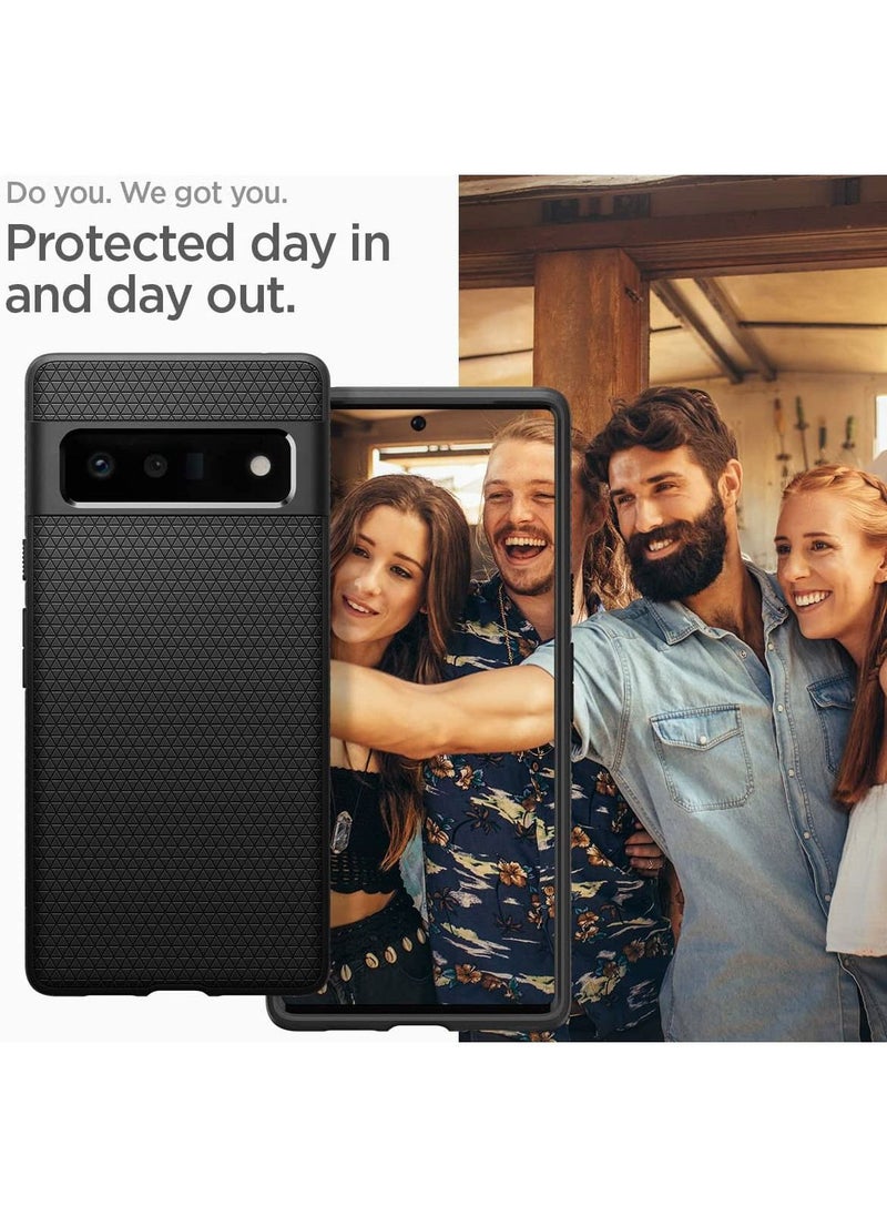 Spigen - Liquid Air For Google Pixel 6 Pro Case Cover Matte Black - Image 1