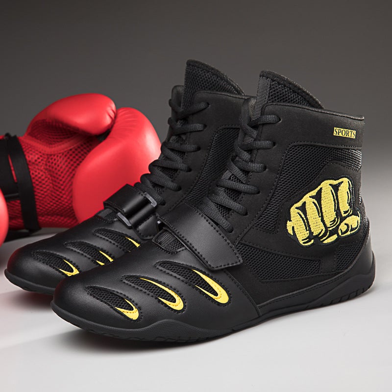 New Children'S Free Fight Boxing Wrestling Shoes Student Competition Training Shoes Men'S And Women'S Fighting Shoes Sanda Special Shoes - Image 5