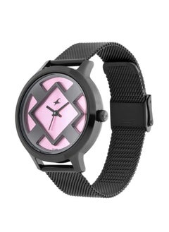fastrack Eccentrics Watch -  Pink  Dial And Mesh Metal Strap 6210Nm02  - Image 2
