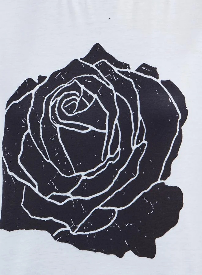 Styli Graphic Print Short Sleeves Oversized T-Shirtâ€‹