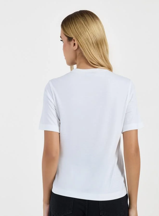 Styli Graphic Print Short Sleeves Oversized T-Shirtâ€‹