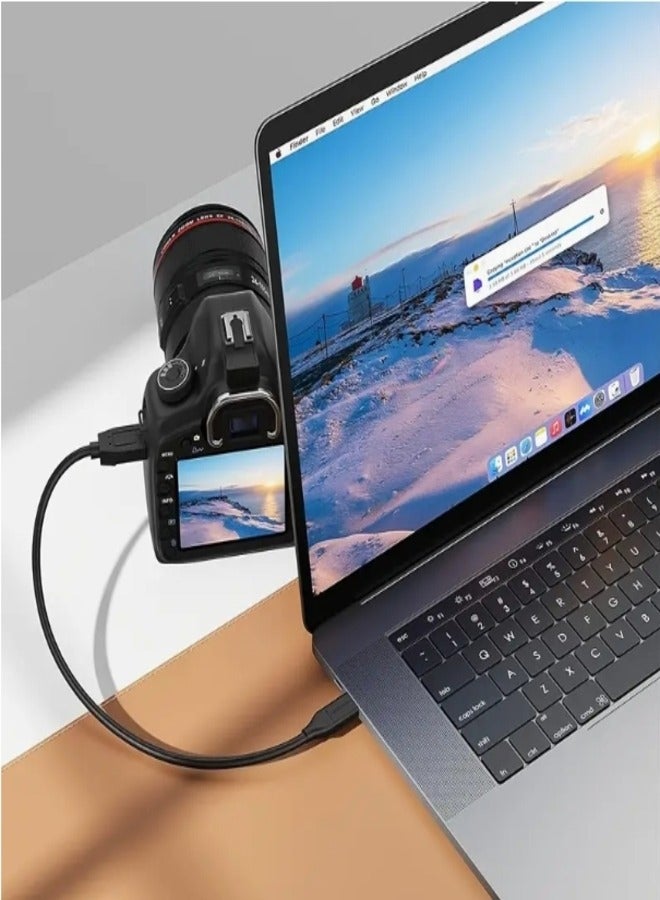 USB C Hard Drive Cable 0.25M Micro B to Type C. High-Speed, 3.0 Gen 2 & Gen 1 Compatible, Durable Black Cord for Seagate, LaCie, for Samsung, WD External Hard Drives, USB C to Micro USB Cable, Hard Drive Connectivity, Professional Look, Highspeed Connectivity - Image 4