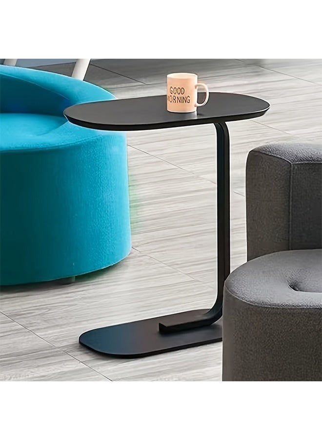 VOGMAX 39*28*56CM C Shaped End Table, Side Table for Couch and Bed, Small Side Table, TV Tray Table for Small Spaces, Living Room, Bedroom, Rustic Snack Table - Image 2