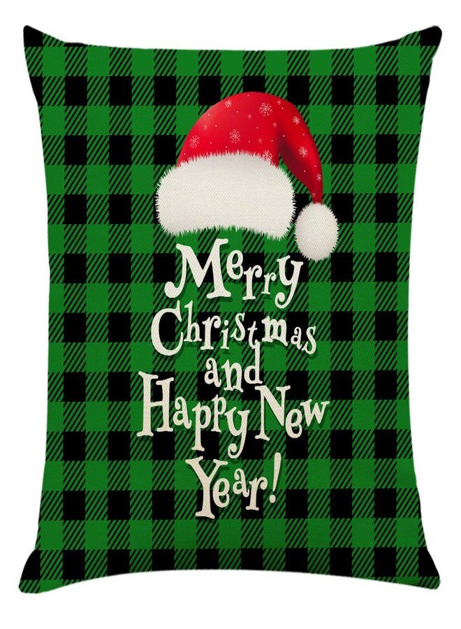 Ogrmar 4PCS 18"x18" Throw Pillow Covers Christmas Decorative Couch Pillow Cases Cotton Linen Square Cushion Cover for Sofa, Couch, Bed and Car (Christmas-G) - Image 2