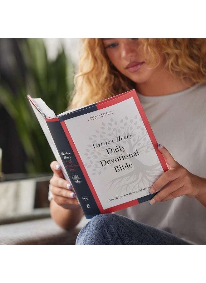null - NKJV, Matthew Henry Daily Devotional Bible, Hardcover, Red Letter, Comfort Print: 366 Daily Devotions by Matthew Henry - Image 1
