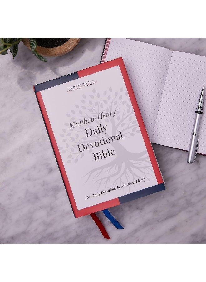 null - NKJV, Matthew Henry Daily Devotional Bible, Hardcover, Red Letter, Comfort Print: 366 Daily Devotions by Matthew Henry - Image 1