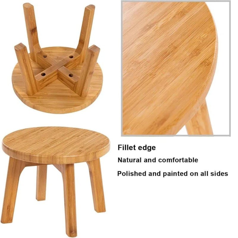 Crysellewoods Step Stool Sturdy Portable Wooden Foot Stool for Adults 73 Inches 300 lbs Capacity Kitchen Bathroom Bedroom Toy Room - Image 5