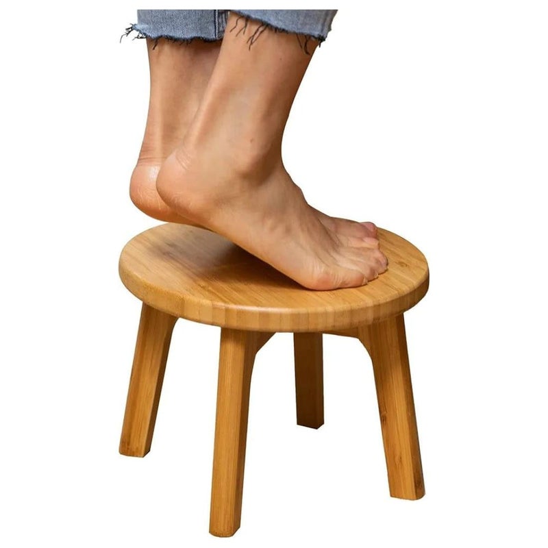 Crysellewoods Step Stool Sturdy Portable Wooden Foot Stool for Adults 73 Inches 300 lbs Capacity Kitchen Bathroom Bedroom Toy Room - Image 3