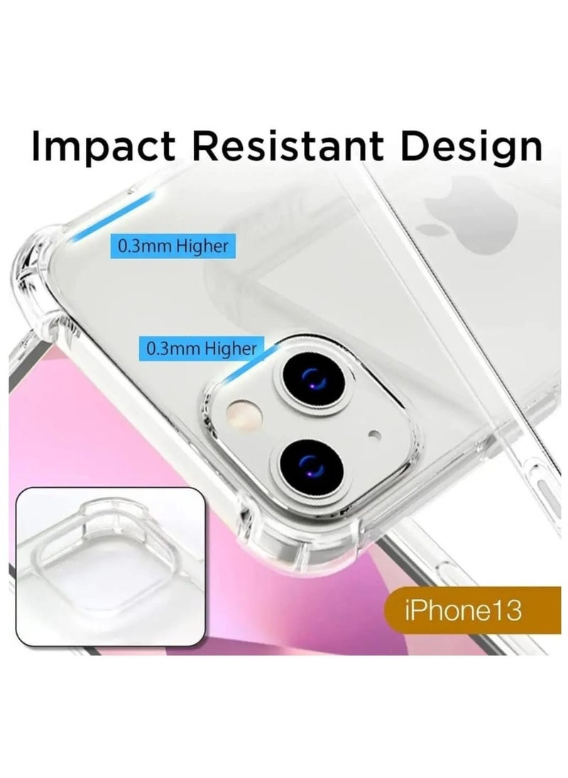 traditious iPhone 13 Clear Case – Soft TPU Transparent Silicone Back Cover | Shock Absorbent with Reinforced Bumper Corners | Slim & Lightweight Protective Case for iPhone 13 – Crystal Clear  - Image 4
