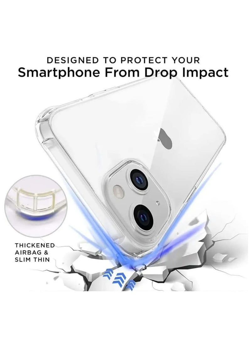 traditious iPhone 13 Clear Case – Soft TPU Transparent Silicone Back Cover | Shock Absorbent with Reinforced Bumper Corners | Slim & Lightweight Protective Case for iPhone 13 – Crystal Clear  - Image 3