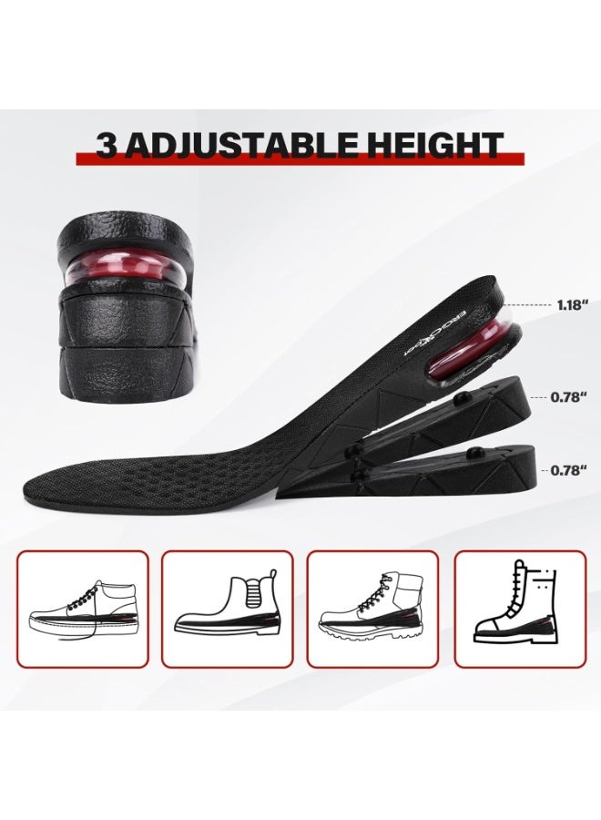 Happy Home Height Increase Insoles 3-Layer 2.75 inch Air Cushion Taller Shoes Insoles Heel Insert for Men and Women - Image 2