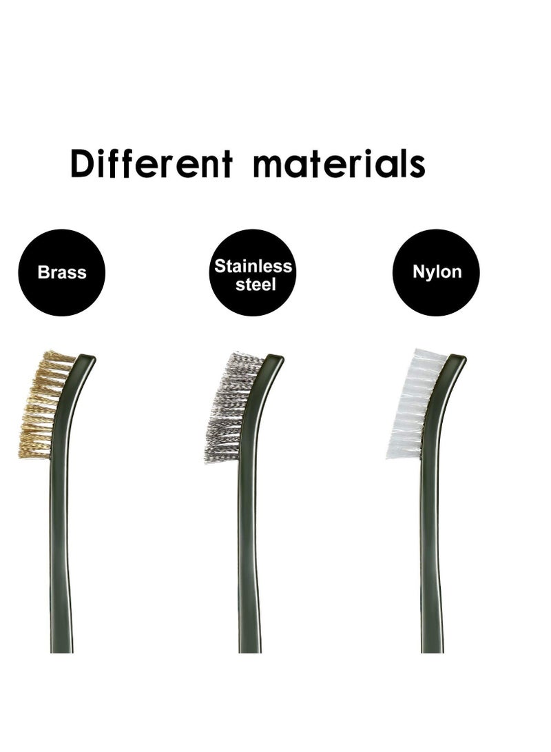 Barakah Mini Wire Brush Set, Rust Paint Metal Cleaner, Cleaning Welding Slag and Rust, Handy Steel/Nylon/Brass Brush Set Suitable for Cleaning Paint/Rust/Dirt - Image 3