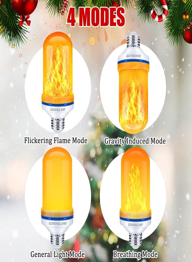 CPPSLEE LED Flame Bulbs - E26 Standard Base - Fire Flickering Simulation 105 Pieces 2835 LED Beads - Warm White Flame Light for Hotel/Bars/Home Festival Decoration, 1 Piece, E26 1.80W - Image 4