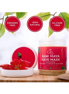 Raw African Raw Maya Hair Mask With Avocado 250gm  - Image 2