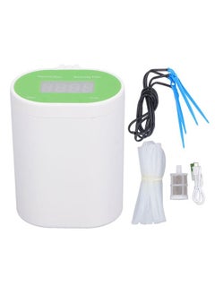 NIBEMINENT Automatic Watering System ABS Indoor Self Watering Irrigation Kit with Timer for Potted Plants Green and White Drip  - Image 1