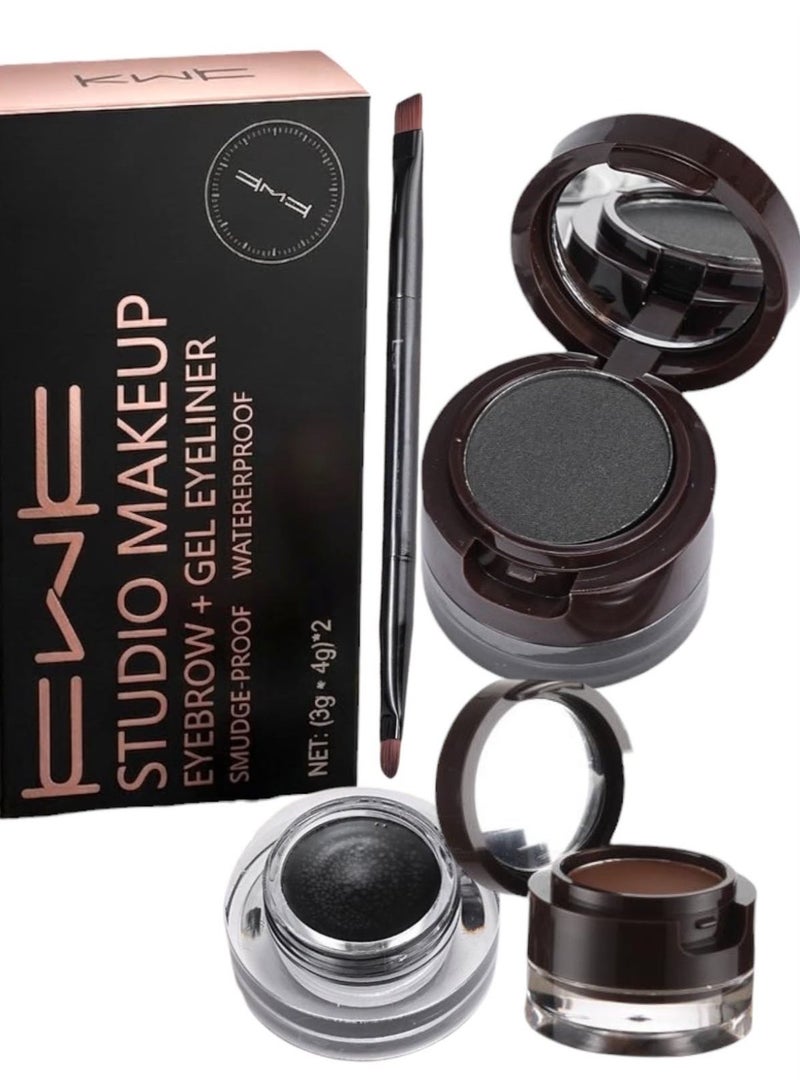 kwk Studio Makeup Eyebrow + Gel Eyeliner Smudge-Proof - Image 2