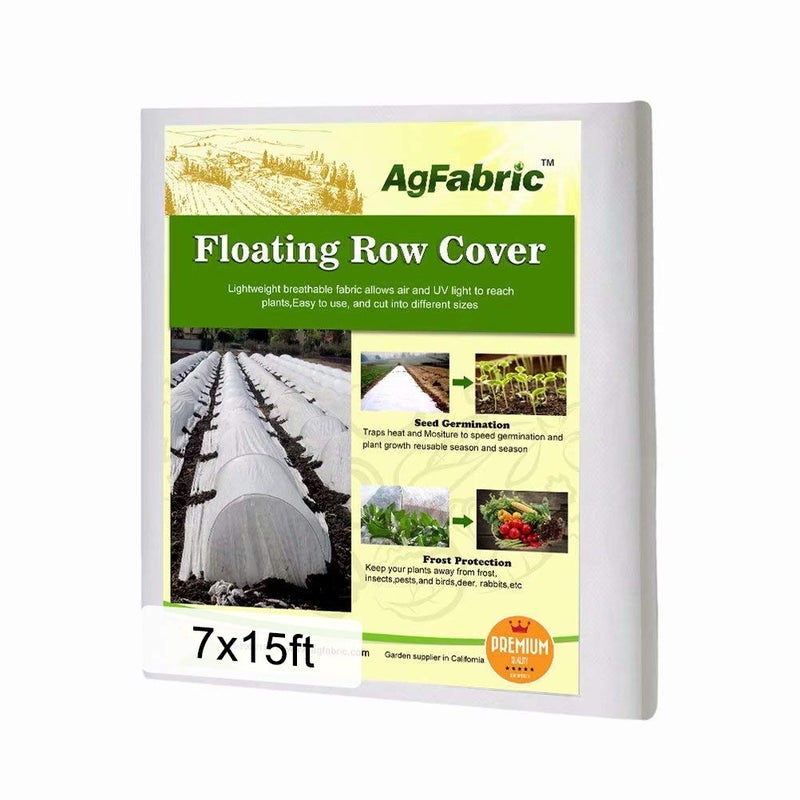 Agfabric Plant Covers Freeze Protection Floating Row Covers 7'x15' 0.9oz Plant Covers Freeze Sun Protection,Frost Cloth for Vegetables,White - Image 1
