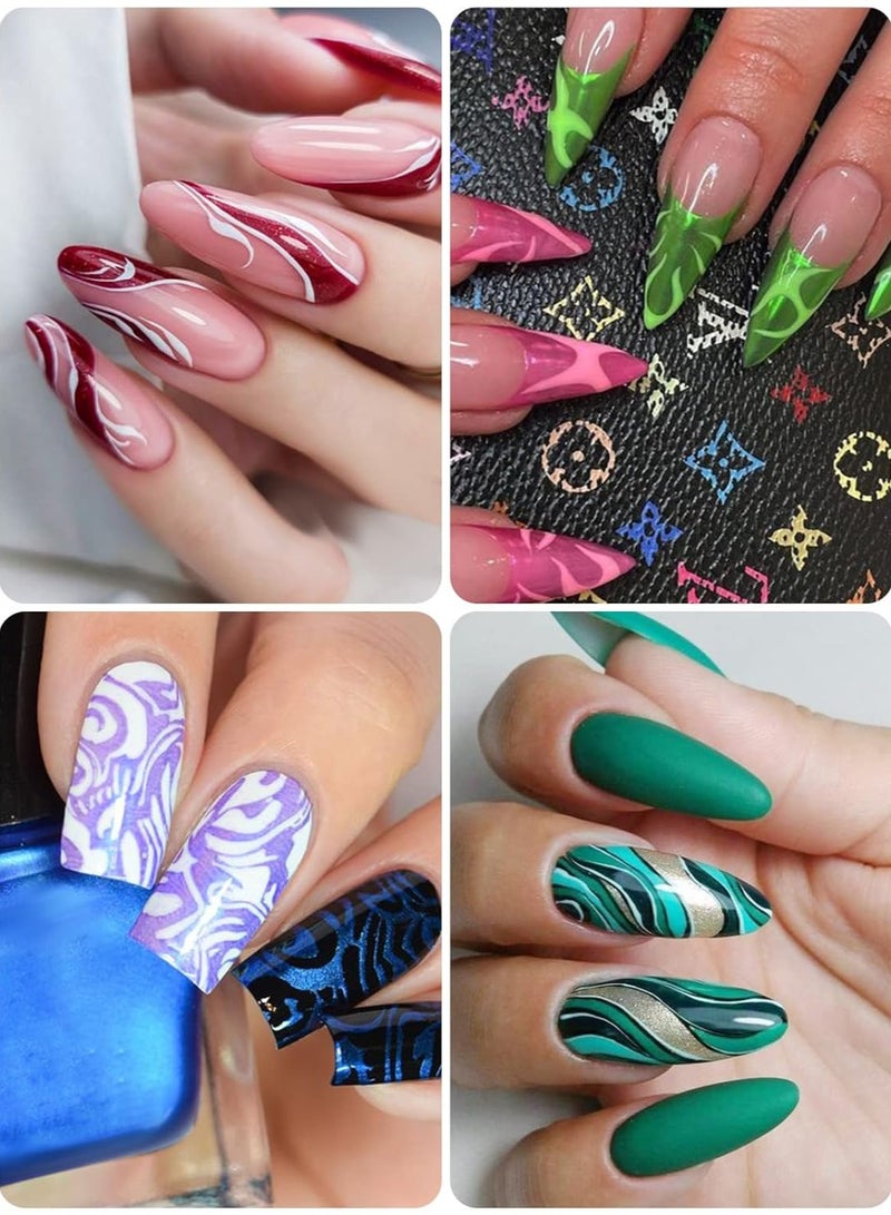 10 Color Metal Giltter 3D Nail Art Pens Set, Double-ended Nail Point Graffiti Dotting Pen, Drawing Painting Liner Brush for DIY Nail Art Beauty Adorn Manicure Tools, Nail Art 3D Painted Pen - Image 4