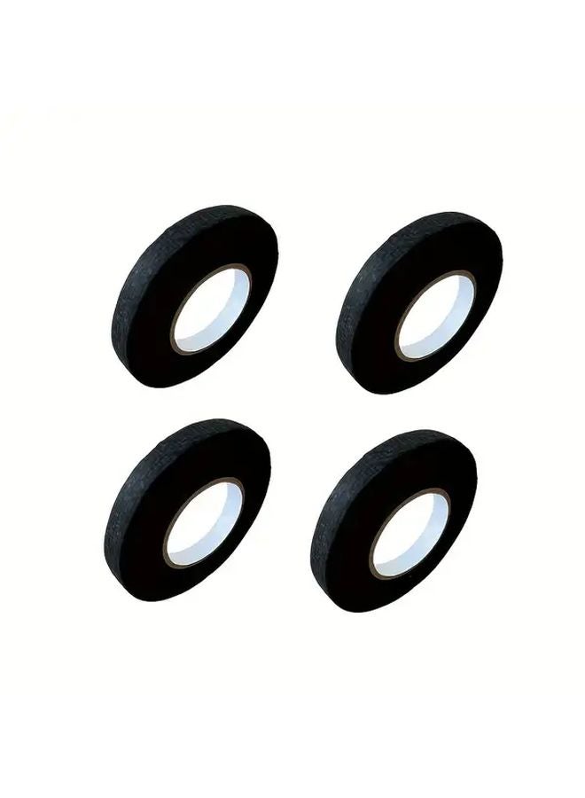 4 لفات شريط كابلات مقاوم للحرارة 3937 بوصة قماش لاصق متين لإدارة الأسلاك - Image 5