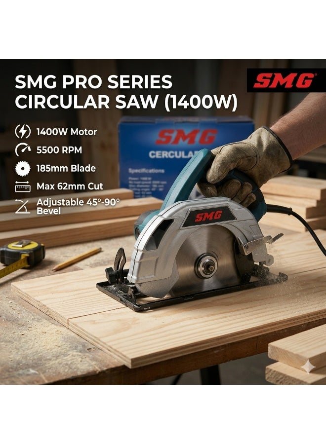 إس أم جي منشار دائري SMG بحجم 7 إنش – 1400 واط - Image 2