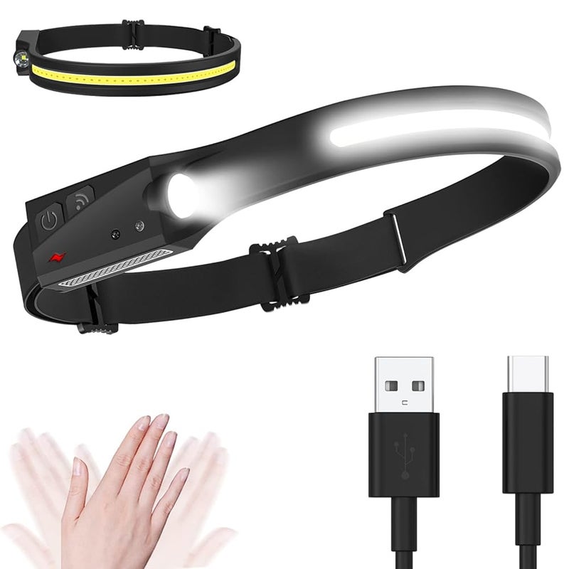 Headlamp W689-1 – Single Strip, White Light, 800mAh (Color Box Packaging), Rechargeable