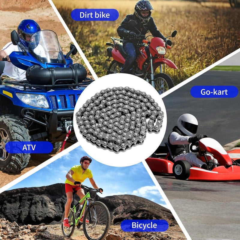Belleone 25 Roller Chain 3 Feet with 10 Connecting Link and Chain Breaker, #25 Drive Chain Compatible with Razor 50cc MX500 MX650 SX500 Rocket Bike, Fit for Go Karts/Mini Bikes/Dirt Bike/Scooters/ATV - Image 5