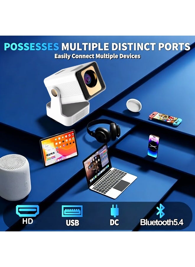 جهاز عرض LCD صغير ذكي يعمل بنظام أندرويد، دقة 720P أصلية، 200 لومن ANSI، تصحيح الانحراف التلقائي، محمول للمسرح المنزلي - Image 2
