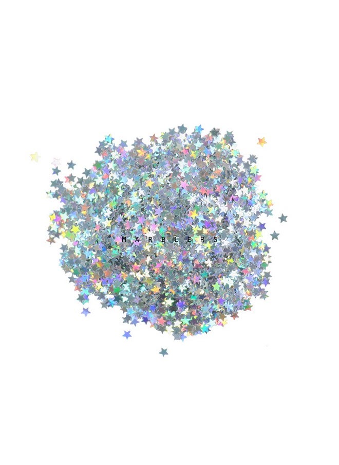 MARBLERS Cosmetic Grade Chunky Shape Glitter [Star] 0.11Oz (3G) ; Flake ; Non Toxic ; Vegan ; Cruelty Free ; Eyeshadow Nail Polish Nail Art ; Festival Rave & Party Makeup ; Body & Face  - Image 3