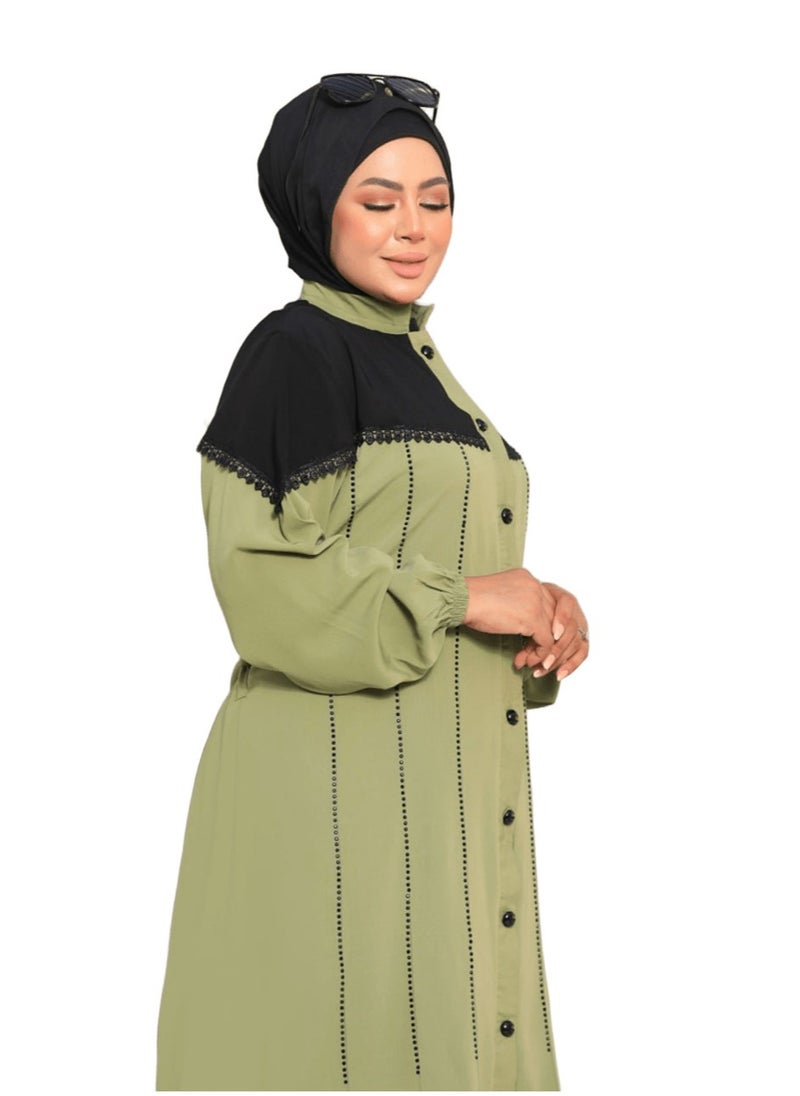 Generic - Two-piece set, material, crepe royal, size one size, can be worn up to 110 kg with belt for women - Image 1