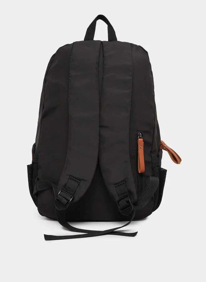 Styli Styli Unisex Black Backpack with Side Pocket