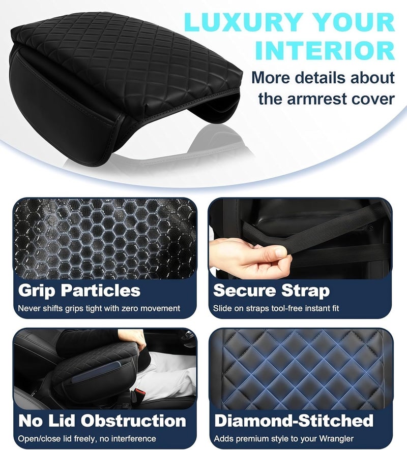 SDPVorn Armrest Cover for Jeep Wrangler JL 2018-2025 - Image 5