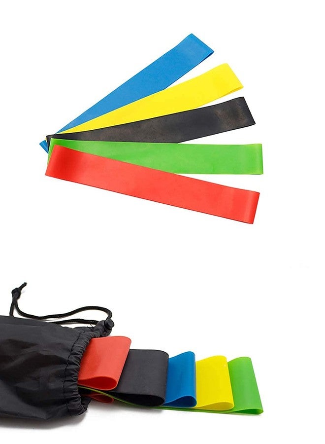 CONSONANTIAM Resistance Loop Exercise Bands for Home Fitness & Yoga || Men & Women Exercise Fitness Band (Multicolor, Set of 5), Natural Rubber - Image 2