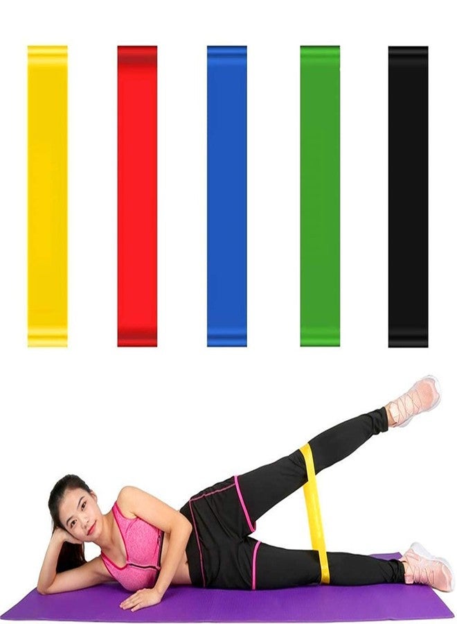 CONSONANTIAM Resistance Loop Exercise Bands for Home Fitness & Yoga || Men & Women Exercise Fitness Band (Multicolor, Set of 5), Natural Rubber - Image 1