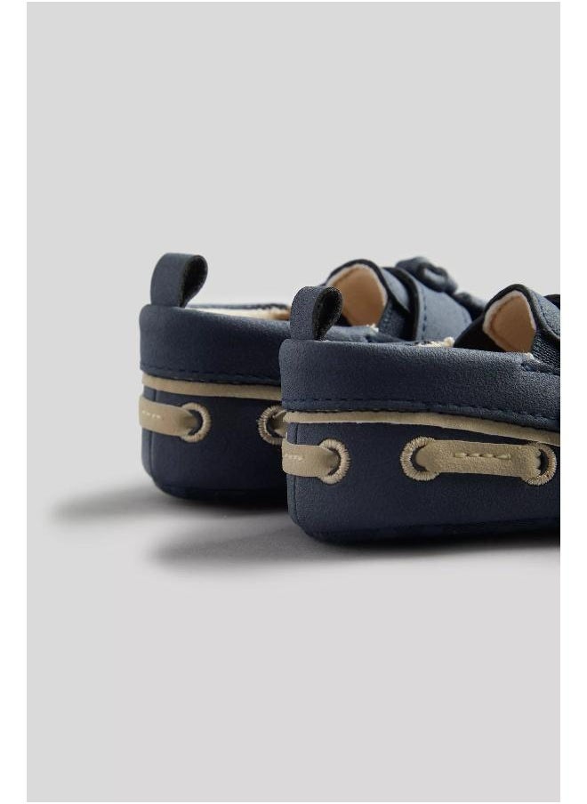 mothercare Blue Baby Boat Shoes  - Image 4