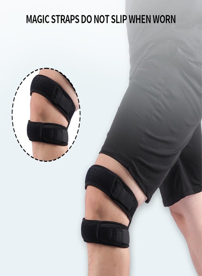 iStabo Patella Knee Brace for Women & Men, Patellar Tendon Support Strap for Running, Basketball, Tennis, Gym, Relief for Meniscus Tear, Arthritis, Injury Recovery (1, Black) - Image 5