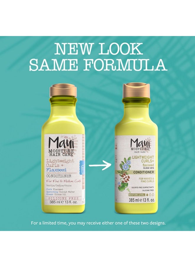 MAUI MOISTURE Maui Moisture Lightweight Curls + Flaxseed Conditioner, Conditioning, Paraben Free, Silicone Free, 13 Fl Oz  - Image 2