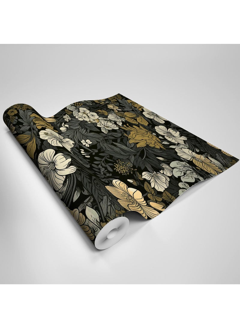 general PVC Vintage Plant Waterproof Self-Adhesive Multi-Purpose Wall Sticker Kitchen And Living Room Self-Adhesive Wallpaper Waterproof And Moisture-Proof - Image 1