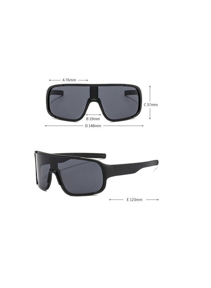 نظارات دراجات رجالية فاخرة مضادة للغبار والرياح، نظارات شمسية للرياضات الخارجية والمشي وركوب الدراجات، مزودة بعلبة بسحاب - Image 4