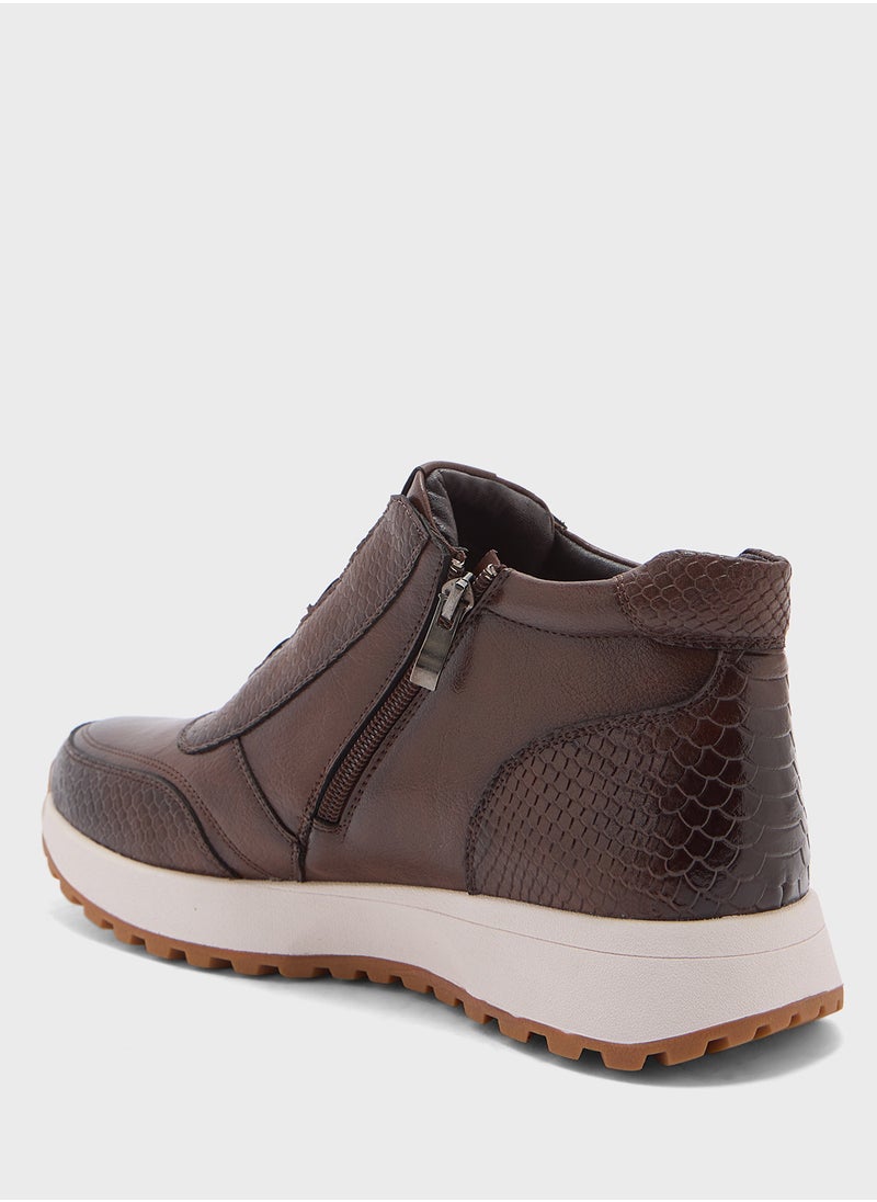Robert Wood - Smart Casual High Top Sneakers - Image 1